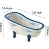Creative Ceramic Cute Bathtub Bowl-10.8 Ounces, Suitable for Ice Cream, Desserts, Salads, Fruit, Pudding, Small Fish Patterns