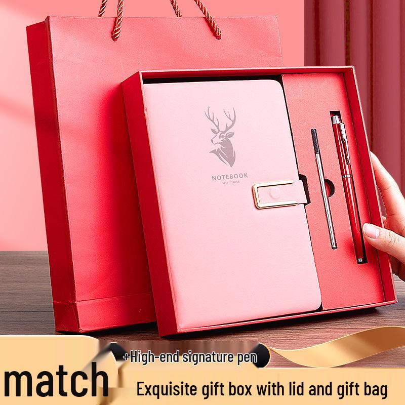 A5 Business Office Notebook with Thickened Pages and Simple Buckle, Ideal for Meetings, Record Keeping, Custom Logo Printable