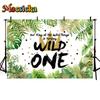 Mocsicka 1st Birthday Party Backdrop Forest Jungle Dinosaur Decoration Baby Portrait Photo Banner Studio Photography Background