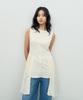 Make A Toast Drape Asymmetrical Blouse Light Yellow Mbesto011Ly