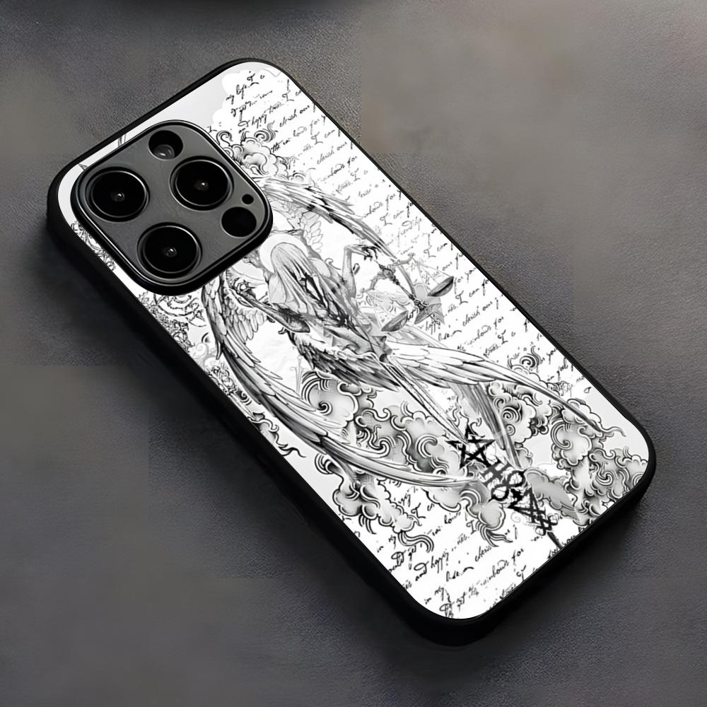 Clmj Punk Cool Angel Phone Case For IPhone 17 Pro Max 16 15 14 Pro Max 13 11 X Xs Xr 8 7Plus Silicone Cover