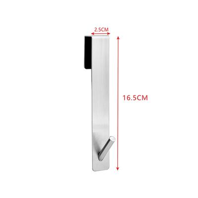 Gancho para porta de chuveiro de banheiro de dois lados simples sobre porta de vidro para toalhas de chuveiro em aço inoxidável sem perfuração suporte para toalhas cabide