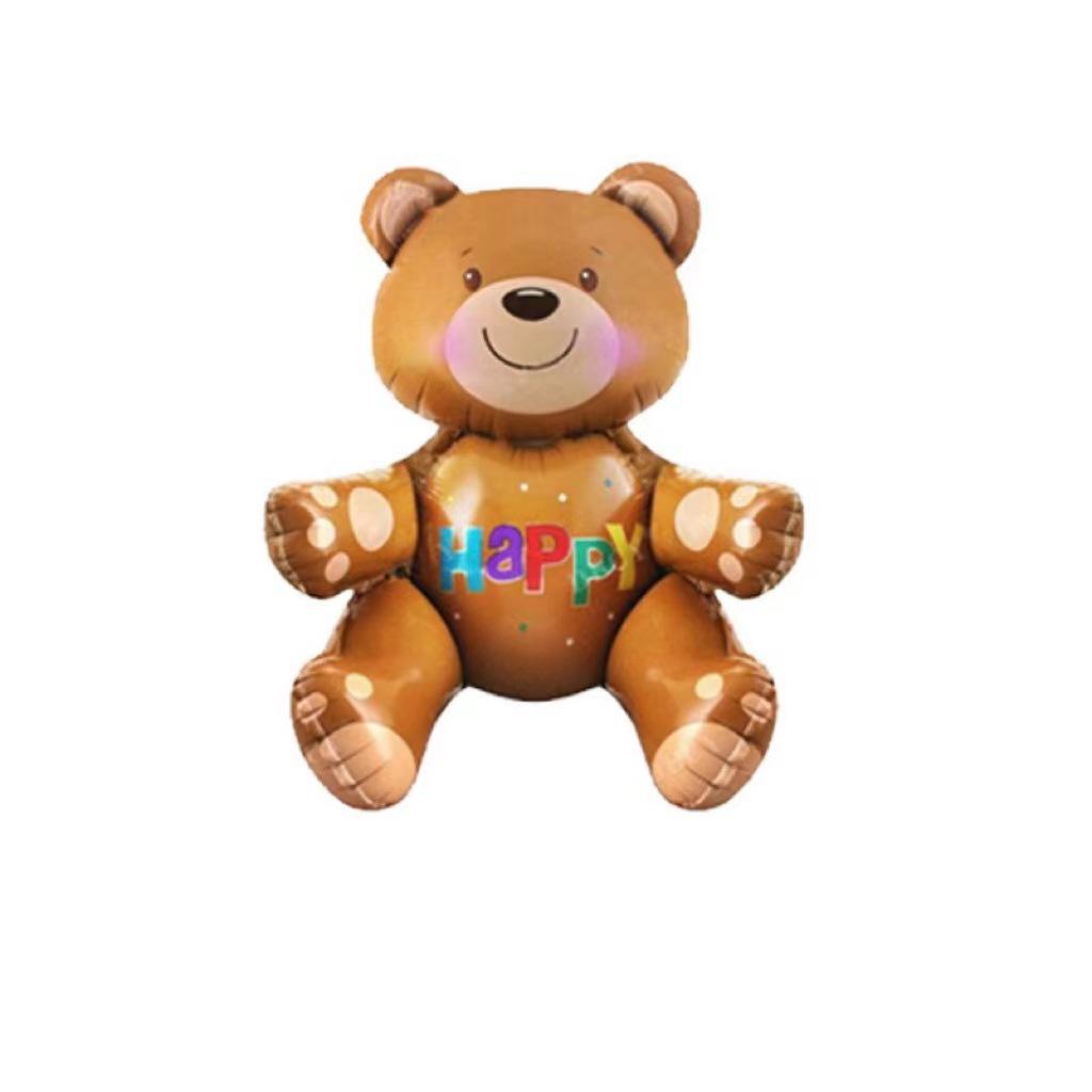 4D Teddybär Kuchenballon - Baby Geburtstagsparty Dekoration