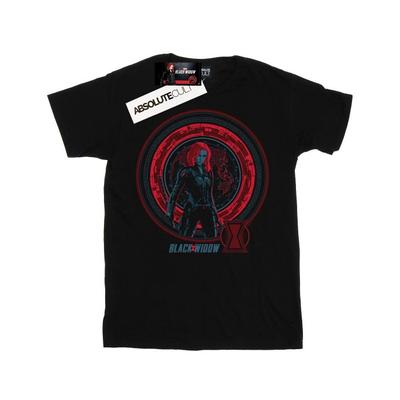 Camiseta de Algodón Estilo Boyfriend para Mujer/Damas Película Black Widow Globo de Computadora