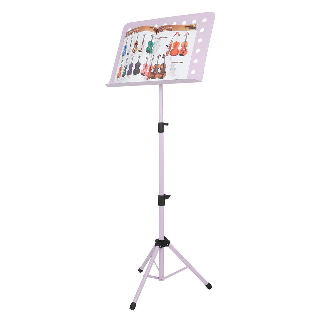 Convenient Music Stand Collapsible Sheet Music Score Tripod Stand Holder Aluminum Alloy Foldable Music Sheet Stand фиолетовый