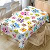 1pc Colorful Cartoon Owl Tablecloth - Durable Polyester Rectangular Table Cover for Indoor/Outdoor Use, Vibrant Playful Design for Kitchen Dining, Par