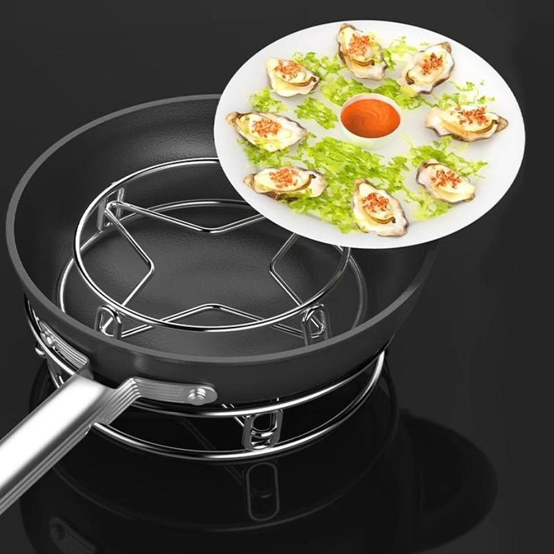 Kulatý držák na hrnce Multifunkční Místo Odolný Pevně Kuchyňské doplňky Držák na hrnce a pánve Podložka pod hrnec Nerezová ocel