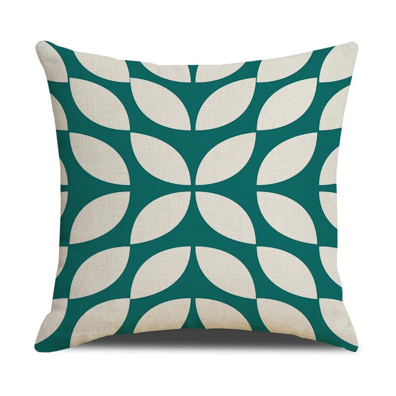 Throw Pillow Case Printed Polyester Lumbar Cushion Living Room Home Sofa Pillow Case