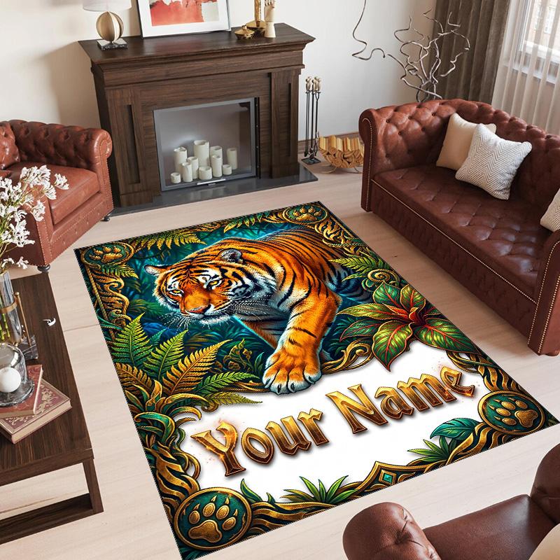 Adventure Travel Theme Crystal Velvet Rug Personalized Custom Name Text Soft Floor Mat Home Decor