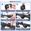 Rockbye Bicycle Electric Bell Horn 120dB USB Charge MTB Scooter Road Bike Handlebar Horn 6 Modes Alarm Ring Remote Control