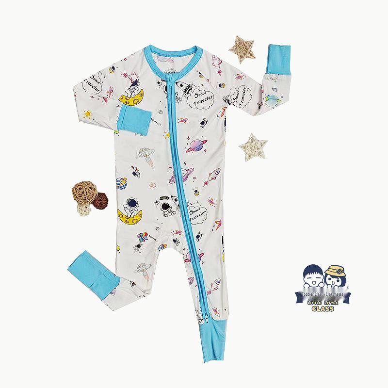 Bamboo Fiber Cartoon Baby Romper Jumpsuit Bodysuit