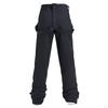 Black Ski Bib Insulated Pants Waterproof Overalls Lightweight Windproof Warm Full Length for