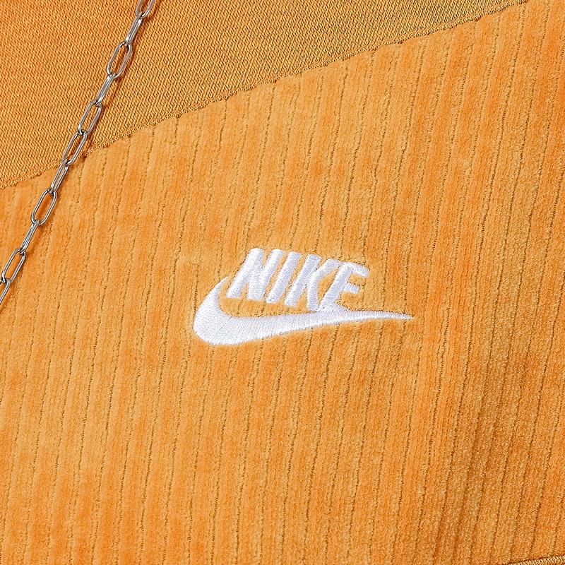 Nike Heritage Crew Velour Sweatshirt Women Tops Orange CZ1877-712