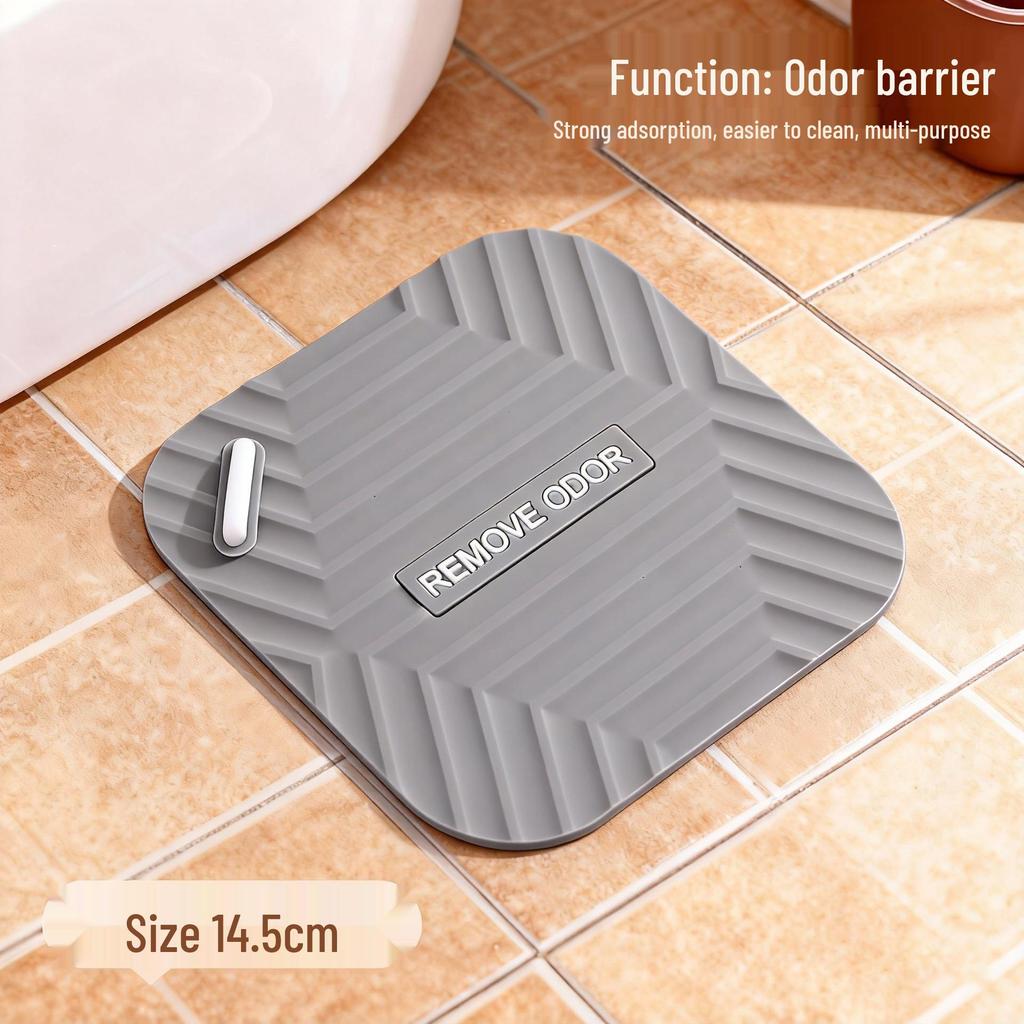Silicone Square Floor Drain Cover: Anti-clog, Insect-Resistant & Odor-Proof Bathroom Mat