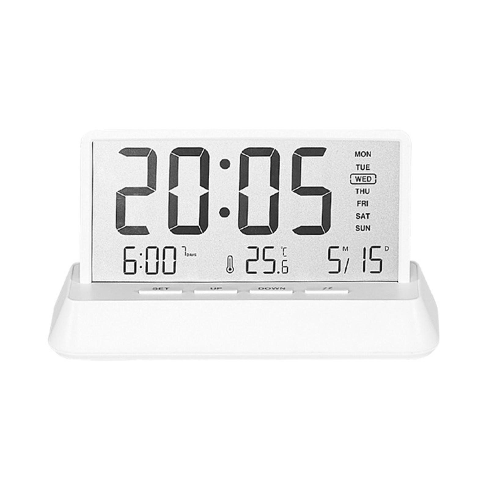 

Creative small fresh alarm clock simple transparent electronic clock multifunctional clock Opaque белый