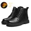 New Original Retro Designer Men Boots High Quality Men's Leather Boot Street Style Hip Hop Motorcycle Shoes Men Winter Fur Boots