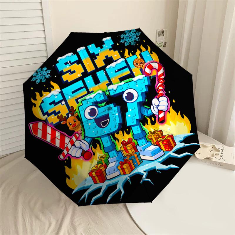 

1PC Christmas, winter Umbrella-8-Rib Reinforced, Automatic Open, Lightweight & Durable, Fashion Accessory for Outdoor, J0360