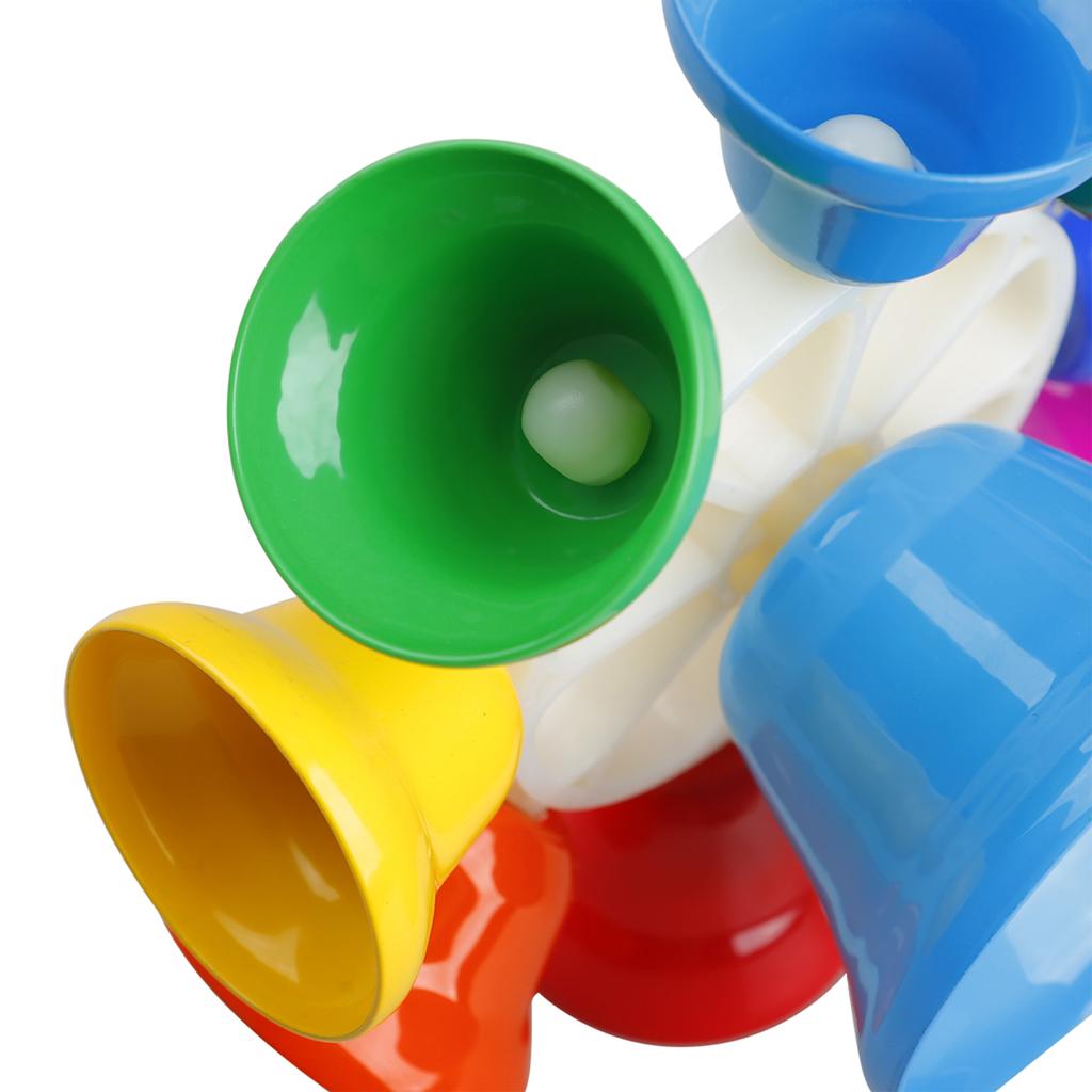 8 Note Hand Bell Percussion Instrument Musical Toy with Sitck for Children Toddler Kids Early Musical Education