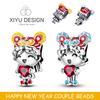 Couple New Year Series Copper Cute Girl Bead Boys Jewellery For Diy Original Charm Bracelet Women Commemoration Day Gifts