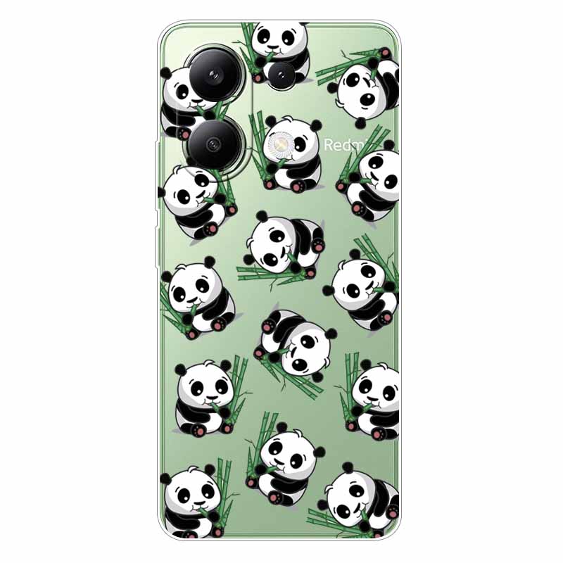For Xiaomi Redmi Note 13 4G Case TPU Clear Soft Cute Girl Paint Cover For Redmi Note 13 4G Case Note13 Transparent Silicone