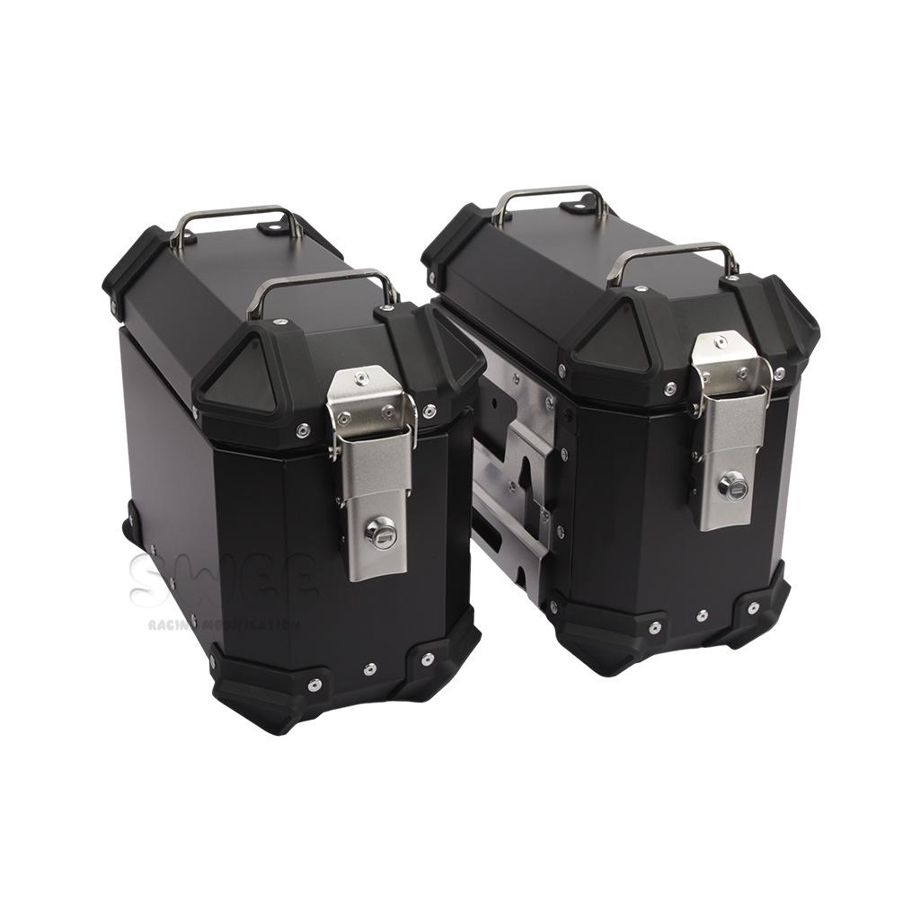 Universal Motorcycle Aluminum Side Boxes – Waterproof, Anti-Collision, Quick Release (18L/28L/35L)