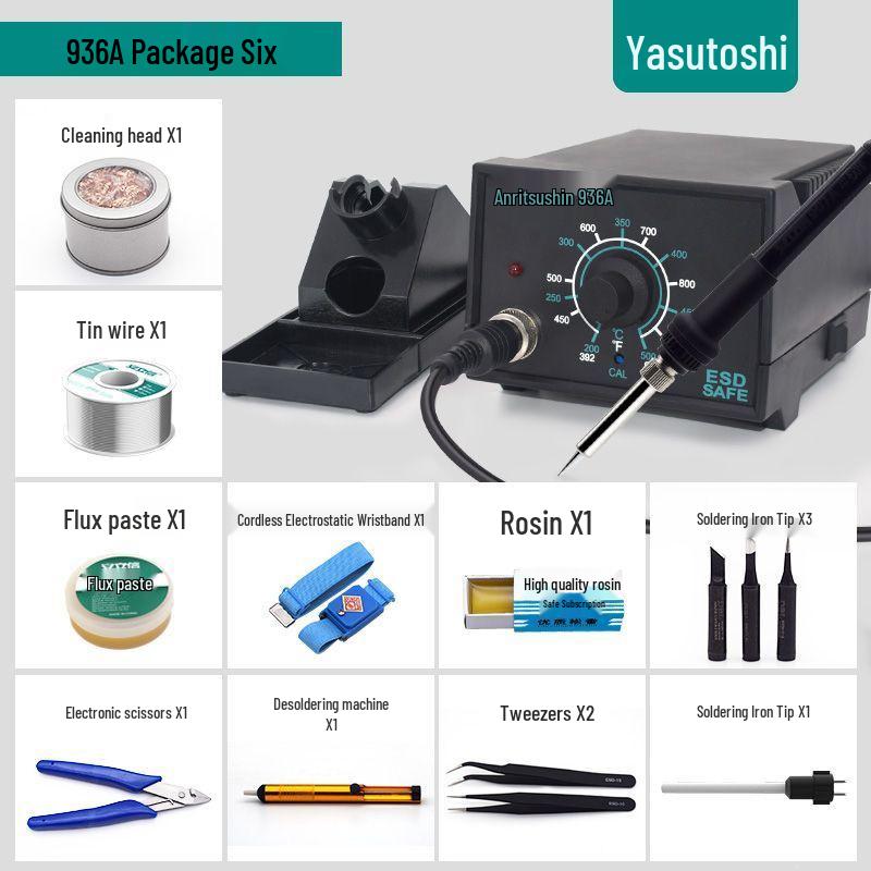 936A Industrial Electric Soldering Iron, 60W Adjustable Constant Temperature Repair Tool.