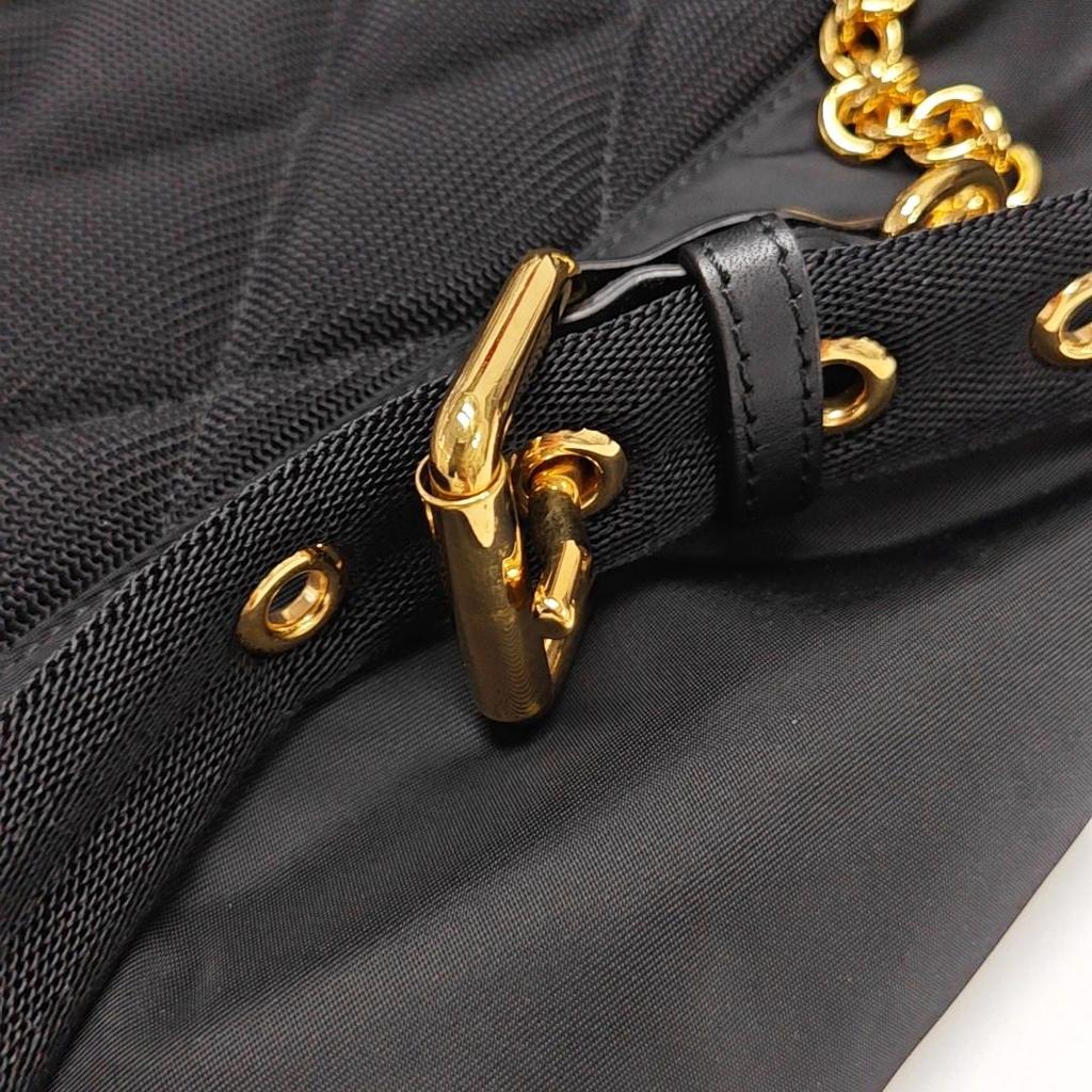 [Pre-Owned] The Rucksack Series Nylon And Leather Backpack Large - Very Good #1DN2X7S