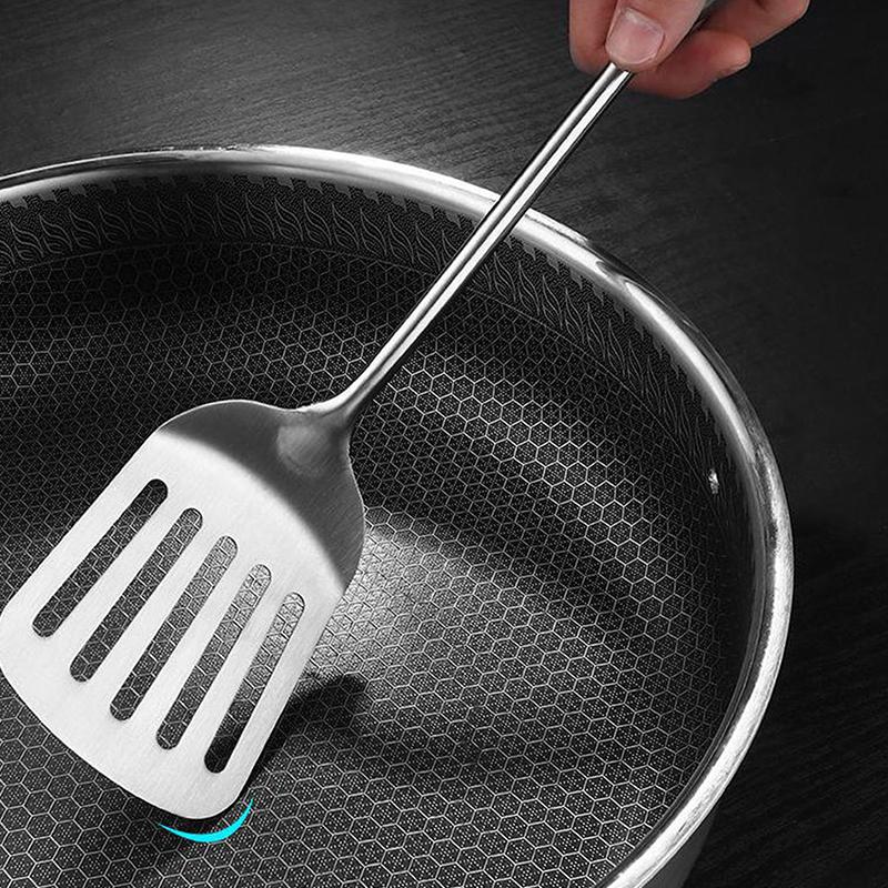 Hot Sale 304/201 Stainless Steel Spatula And Spoon Heat Insulation Hollow Handle Cookware Kitchen Utensil For Family