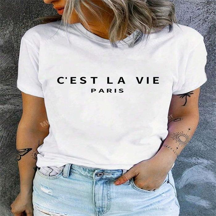 Summer Fashion Casual Cute Short Sleeved Round Neck Printed Top Women's Pure Cotton T-shirts