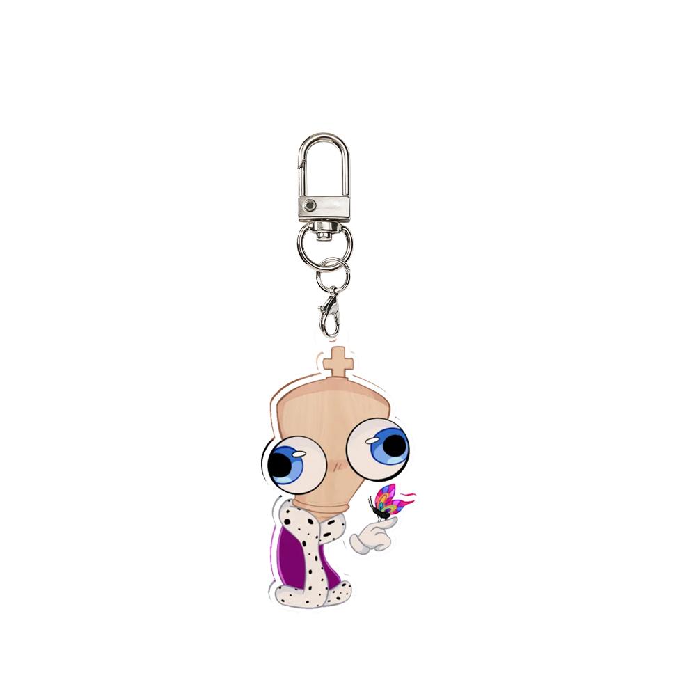 Para TADC Pomni Jax Caine Kinger Zooble Gangle Ragatha Anime Periférico Desenho Animado Acrílico Chaveiro Criatividade Acessórios de Mochila