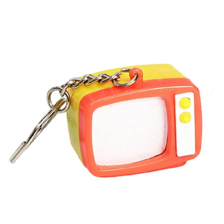 Retro Television Shaped LED Light Keychain Featuring Sound for Night Assistance and Interactive Play