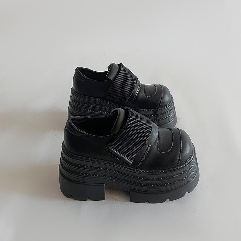 Small height increase women s autumn new thick-soled lace-up small leather shoes versatile single shoes trend 35 5317₽