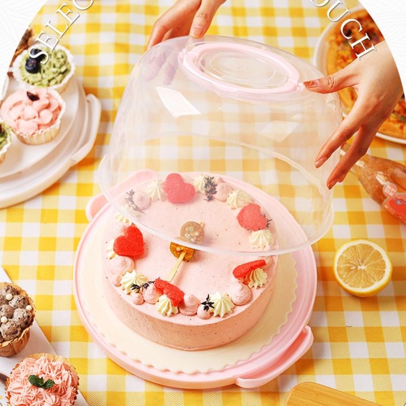 Tall Cake Box with Clear Cover and Nonslip Designs for Holding Layers Desserts Safely During Event Crafted of ABS