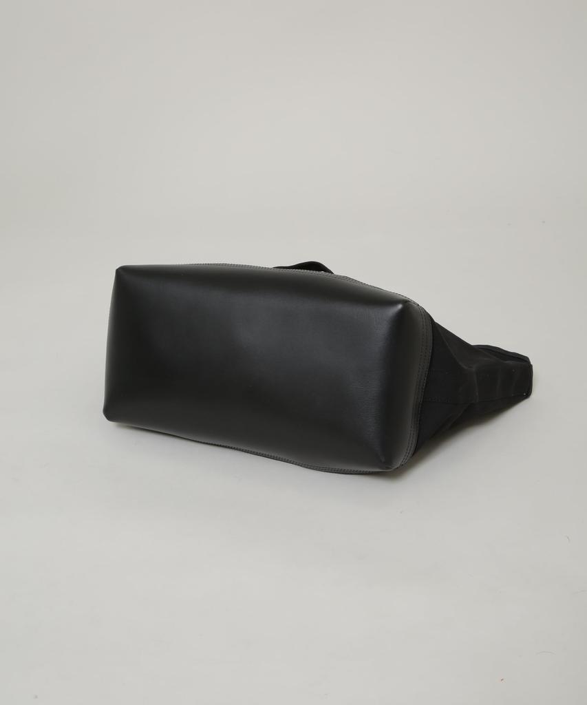 Nano Universe NJCLUB Men's Canvas and Leather Tote Bag F 010 Black 668-5232212