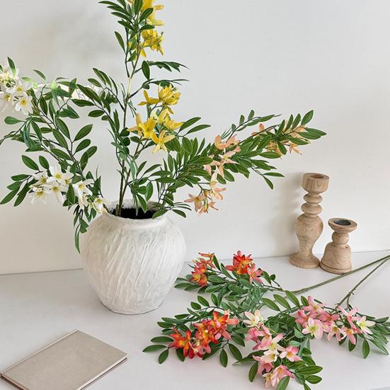 Locust Tree Branch Fake Silk Leaves 38 Flower with Inch Long Faux Pagoda Tree Stem