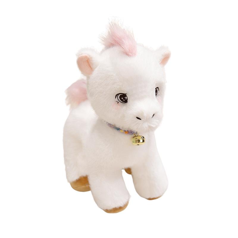 Cute Cute White Pony Plush Toy Pony Zodiac Horse Doll Children'S Company Soothing Doll