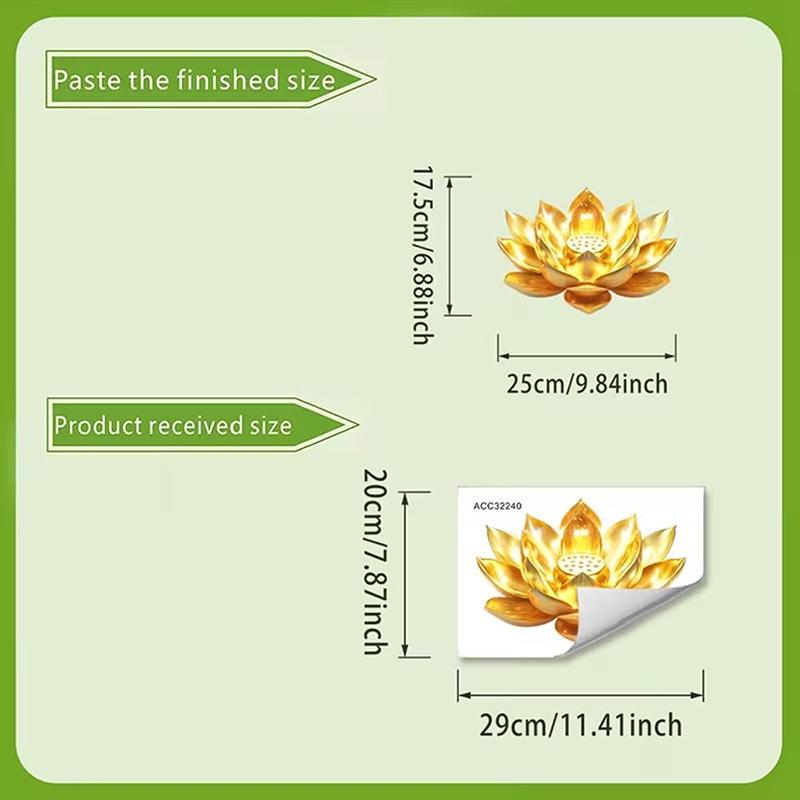 Goldener Lotus Toilettenaufkleber Zen-Stil Lotus Dekoration Selbstklebend Abnehmbar Ästhetischer Badezimmeraufkleber Wandaufkleber Heimdekoration