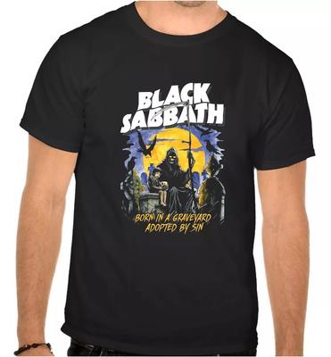 Black SABBATH GRUPPO ROCK MUSICA ROCK Maglietta Nera -1183-