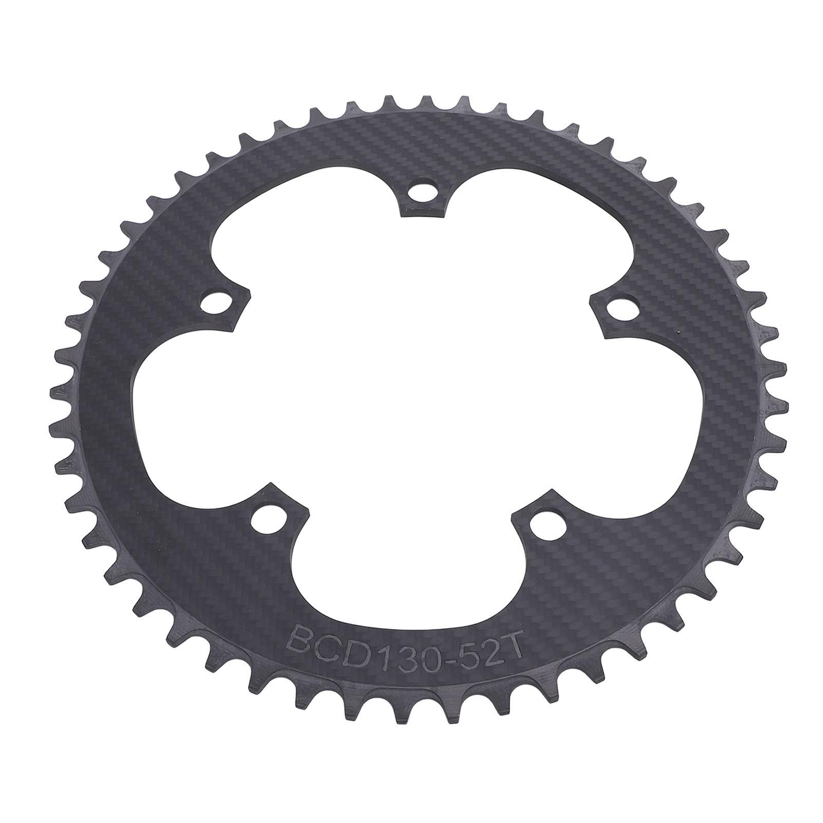 

Велосипедная звезда шатуна Полное углеволокно 130BCD 52T 5 отверстий Велосипедное кольцо цепи для дорожного велосипеда складного велосипеда