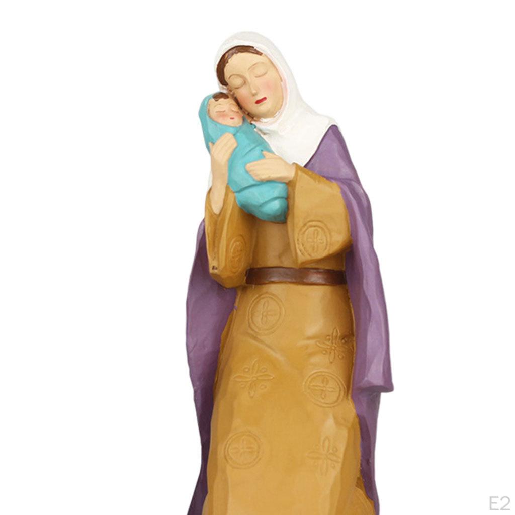 Natity 5.9 "Religious Virgin Mary And Baby Statue Resin Figure