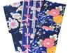 [SAKIKU-EN] A ready-made yukata and easy-to-wear obi set (navy blue) - Choose your favorite color (pattern is random). A perfect gift