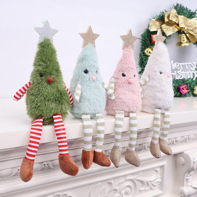 2025 Christmas Decoration Mini Christmas Tree Doll Christmas Gift Hotel Mall Window Decoration Christmas Plush Ornaments