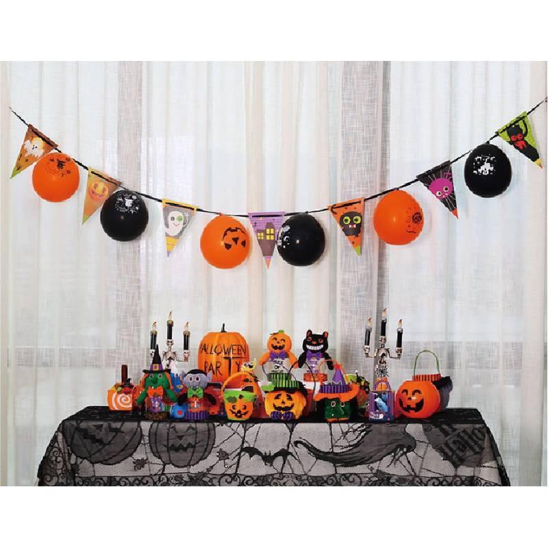 Pendant Flag Halloween Pumpkin Paper Art Party Scenes Layout Pennants Decoration