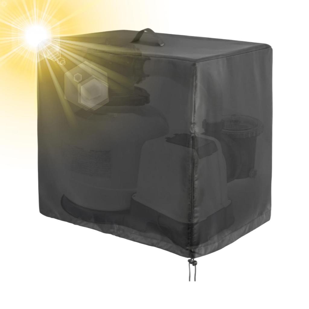 Funda Impermeable para Filtro de Arena Funda para Bomba de Filtro Tela Oxford 420D Color Negro Para Protección de Bomba de Piscina Fácil de Instalar