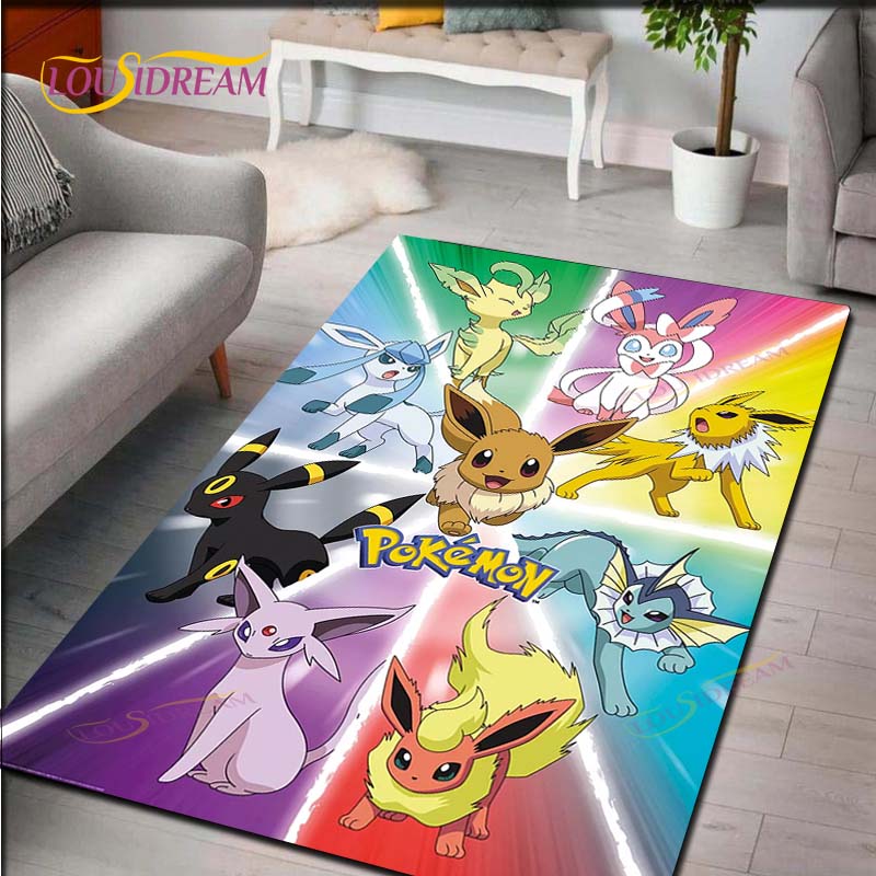 Pokemon Rug Cartoon Carpets Anime Carpet Living Room Tea Table Mats Bedroom Rug Washable Floor Mats Household Area Mat Gift