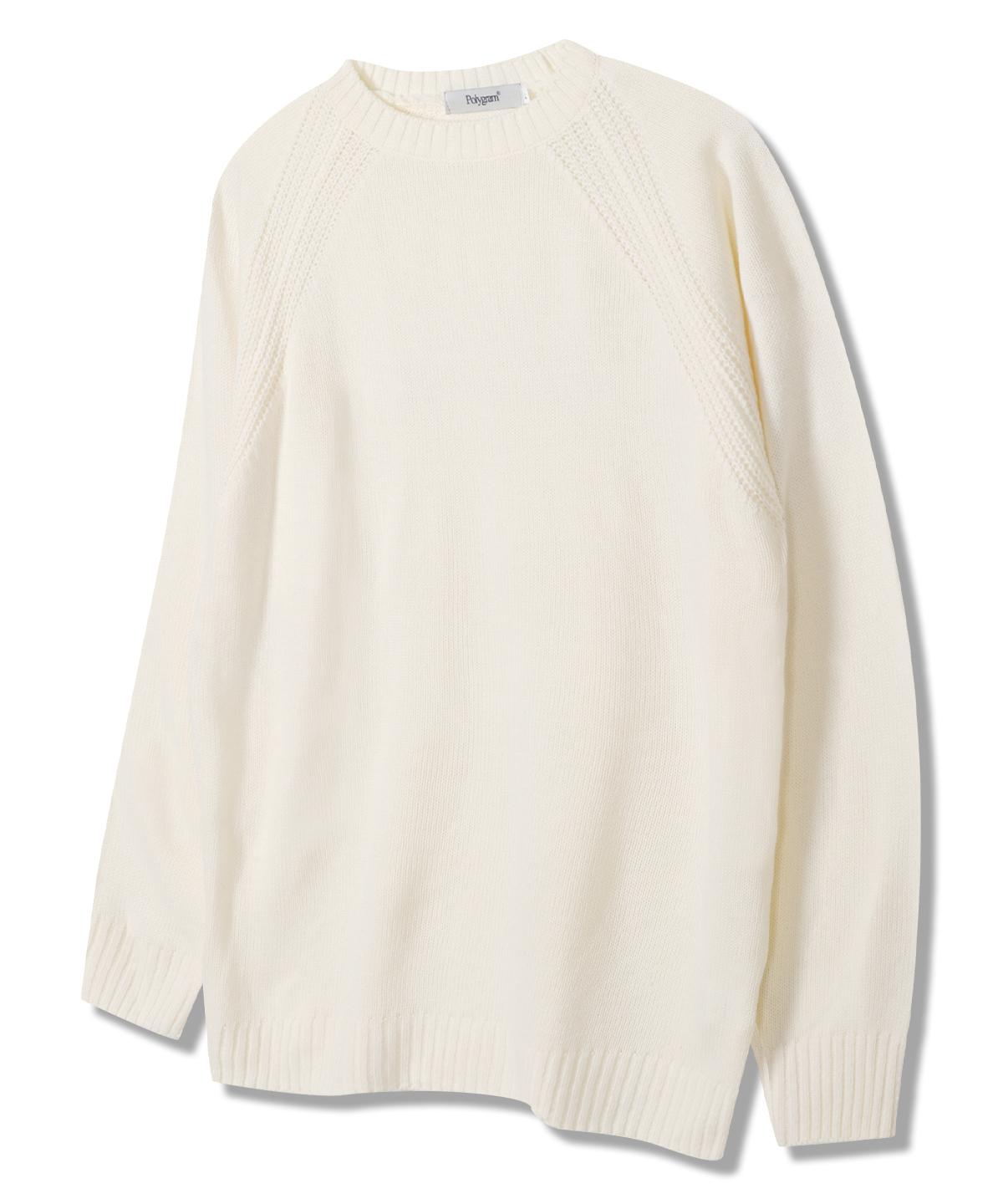 Polygram Hazzi Raglan Round Knit - 6 Colors Sky Blue/Free