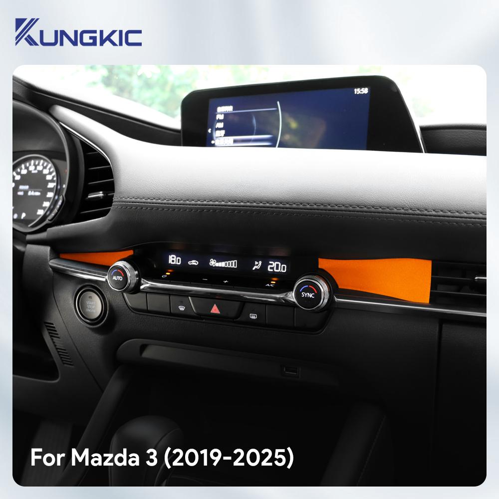 Top Suede Trim LHD RHD Sticker For Mazda 3 Axela BP M3 2019 2020 2021 2022 2023 2024 2025 Car Instrument Air Outlet Panel