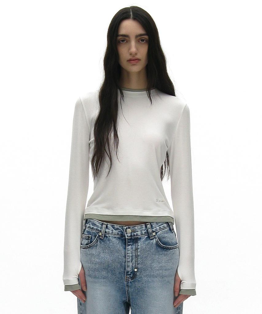 PARTIMENTO WOMEN Pw Double Layered Long Sleeve Tee_12 Colors