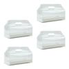 4pcs Transparent Portable Cake Roll Box with Paper Tray Cupcake Containers Holder Party Favors for Home Dessert Shop (Long)