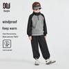 Duoduojia Boys' Warm Fleece Color-block Tracksuit